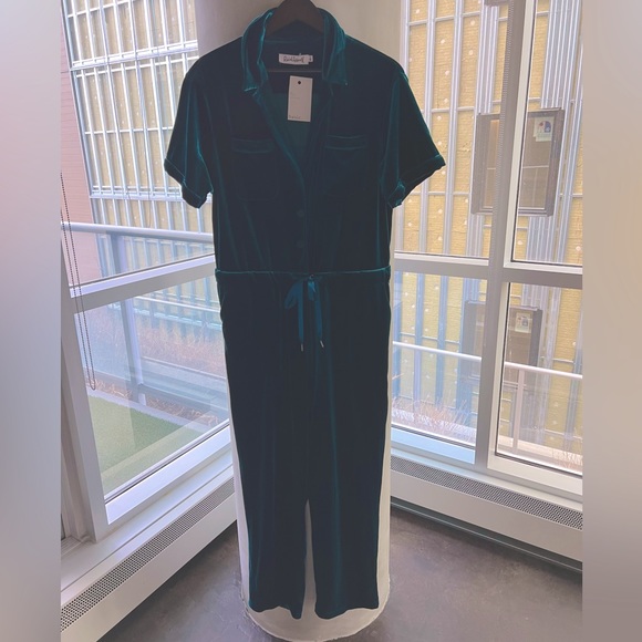 Rachel Antonoff Sapphire Blue Velour Jumpsuit in L - Picture 4 of 5